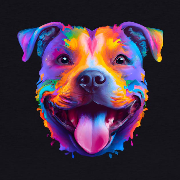 Staffordshire Bull Terrier Happy Dog by Furrban